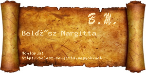 Belász Margitta névjegykártya